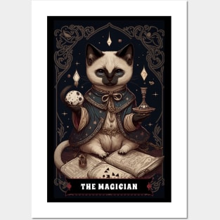 Siamese Cat The Magician Tarot Card Posters and Art